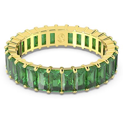 Swarovski Matrix Ring, Baguette-Schliff, Grün, 18K Goldbeschichtet Unisex 50 Swarovski Matrix Ring, Baguette-Schliff, Grün, 18K Goldbeschichtet Unisex 50