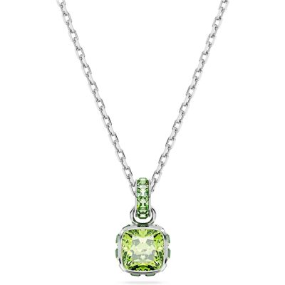 Swarovski Birthstone Anhänger, Kissenschliff, August, Grün, Rhodiniert Unisex OS Swarovski Birthstone Anhänger, Kissenschliff, August, Grün, Rhodiniert Unisex OS