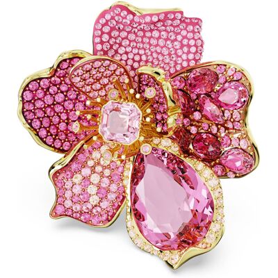 Swarovski Idyllia Cocktailring, Pavé, Blume, Rosa, 18K Goldbeschichtet Unisex 58 Swarovski Idyllia Cocktailring, Pavé, Blume, Rosa, 18K Goldbeschichtet Unisex 58