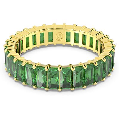 Swarovski Matrix Ring, Baguette-Schliff, Grün, 18K Goldbeschichtet Unisex 64 Swarovski Matrix Ring, Baguette-Schliff, Grün, 18K Goldbeschichtet Unisex 64