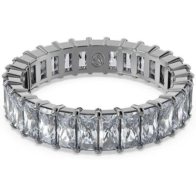 Swarovski Matrix Ring, Baguette-Schliff, Grau, Rutheniert Unisex 64 Swarovski Matrix Ring, Baguette-Schliff, Grau, Rutheniert Unisex 64