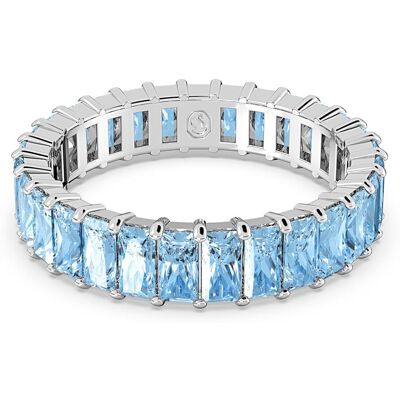 Swarovski Matrix Ring, Baguette-Schliff, Blau, Rhodiniert Unisex 58 Swarovski Matrix Ring, Baguette-Schliff, Blau, Rhodiniert Unisex 58