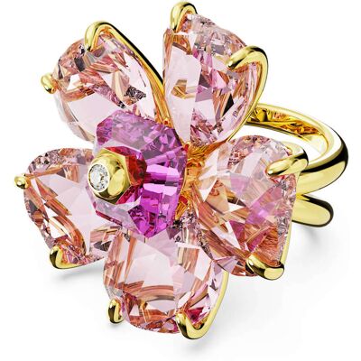Swarovski Idyllia Cocktailring, Blume, Rosa, 18K Goldbeschichtet Unisex 64 Swarovski Idyllia Cocktailring, Blume, Rosa, 18K Goldbeschichtet Unisex 64