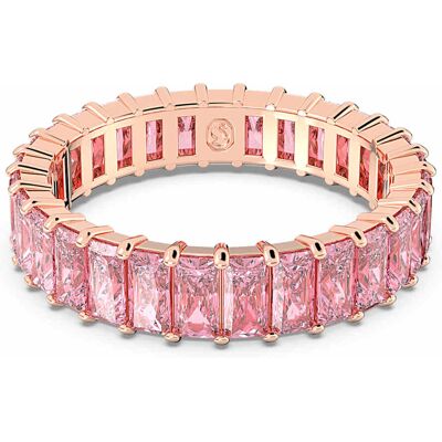 Swarovski Matrix Ring, Baguette-Schliff, Rosa, 18K Roségoldbeschichtet Unisex 62 Swarovski Matrix Ring, Baguette-Schliff, Rosa, 18K Roségoldbeschichtet Unisex 62