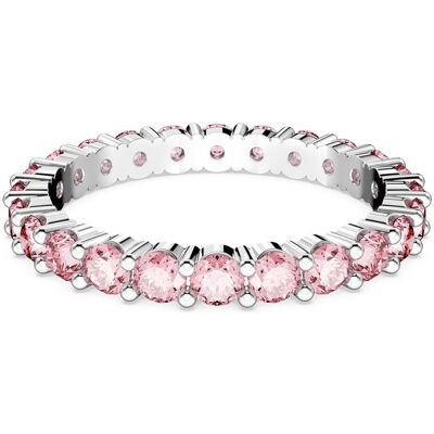 Swarovski Matrix Ring, Rundschliff, Rosa, Rhodiniert Unisex 62 Swarovski Matrix Ring, Rundschliff, Rosa, Rhodiniert Unisex 62