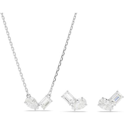 Swarovski Mesmera Set, Verschiedene Schliffe, Weiß, Rhodiniert Unisex OS Swarovski Mesmera Set, Verschiedene Schliffe, Weiß, Rhodiniert Unisex OS