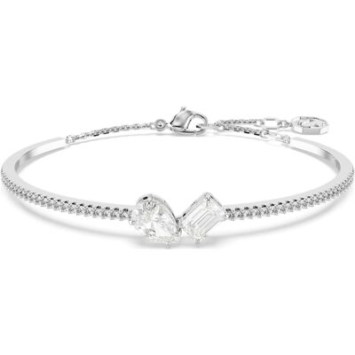 Swarovski Mesmera Armreif, Verschiedene Schliffe, Weiß, Rhodiniert Unisex OS Swarovski Mesmera Armreif, Verschiedene Schliffe, Weiß, Rhodiniert Unisex OS