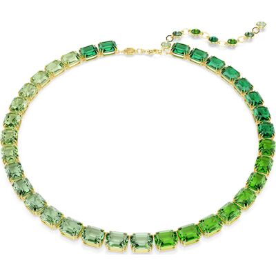 Swarovski Millenia Halskette, Oktagon-Schliff, Farbverlauf, Grün, 18K Goldbeschichtet Unisex OS Swarovski Millenia Halskette, Oktagon-Schliff, Farbverlauf, Grün, 18K Goldbeschichtet Unisex OS