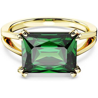 Swarovski Stilla Cocktailring, Rechteckschliff, Grün, 18K Goldbeschichtet Unisex 52 Swarovski Stilla Cocktailring, Rechteckschliff, Grün, 18K Goldbeschichtet Unisex 52