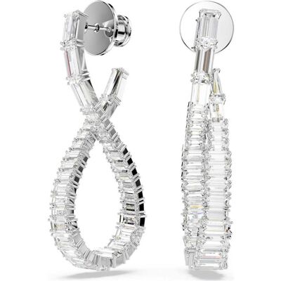 Swarovski Hyperbola Drop-Ohrhänger, Unendlichkeit, Weiß, Rhodiniert Unisex OS Swarovski Hyperbola Drop-Ohrhänger, Unendlichkeit, Weiß, Rhodiniert Unisex OS