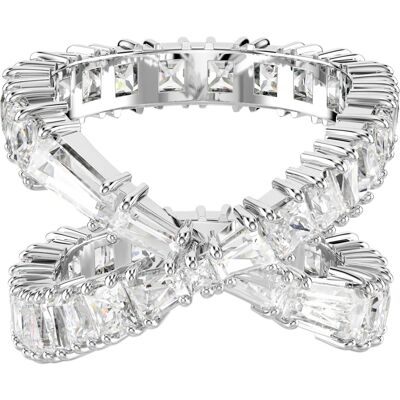 Swarovski Hyperbola Ring, Unendlichkeit, Weiß, Silberfarbenes Finish Unisex 58 Swarovski Hyperbola Ring, Unendlichkeit, Weiß, Silberfarbenes Finish Unisex 58