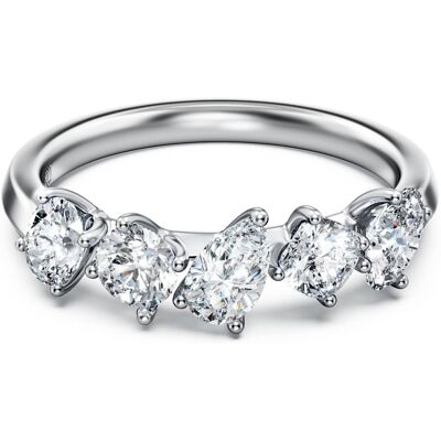 Swarovski Galaxy Ring, Im Labor gezüchtete Diamanten 1 ct tw, Verschiedene Formen, 18K Weißgold Unisex 52 Swarovski Galaxy Ring, Im Labor gezüchtete Diamanten 1 ct tw, Verschiedene Formen, 18K Weißgold Unisex 52