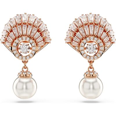 Swarovski Idyllia Drop-Ohrhänger, Kristallperle, Muschel, Weiß, 18K Roségoldbeschichtet Unisex OS Swarovski Idyllia Drop-Ohrhänger, Kristallperle, Muschel, Weiß, 18K Roségoldbeschichtet Unisex OS