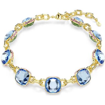 Swarovski Chroma Tennis Halskette, Kissenschliff, Mehrfarbig, 18K Goldbeschichtet Unisex OS Swarovski Chroma Tennis Halskette, Kissenschliff, Mehrfarbig, 18K Goldbeschichtet Unisex OS