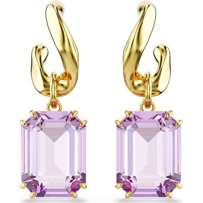 Swarovski Millenia Drop-Ohrhänger, Oktagon-Schliff, Violett, 18K Goldbeschichtet Unisex OS Swarovski Millenia Drop-Ohrhänger, Oktagon-Schliff, Violett, 18K Goldbeschichtet Unisex OS