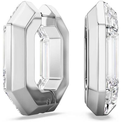 Swarovski Lucent Kreolen, Achteckform, Klein, Weiß Unisex OS Swarovski Lucent Kreolen, Achteckform, Klein, Weiß Unisex OS
