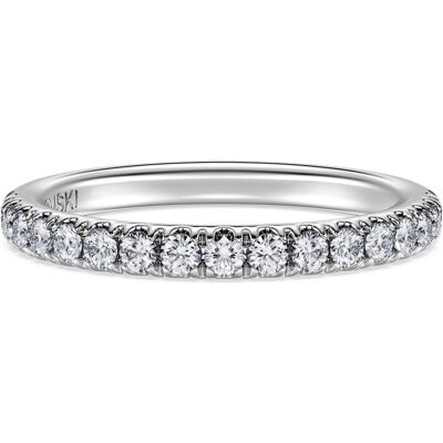 Swarovski Eternity Bandring, Im Labor gezüchtete Diamanten 0,4 ct tw, Runde Form, 18K Weißgold Unisex 50 Swarovski Eternity Bandring, Im Labor gezüchtete Diamanten 0,4 ct tw, Runde Form, 18K Weißgold Unisex 50