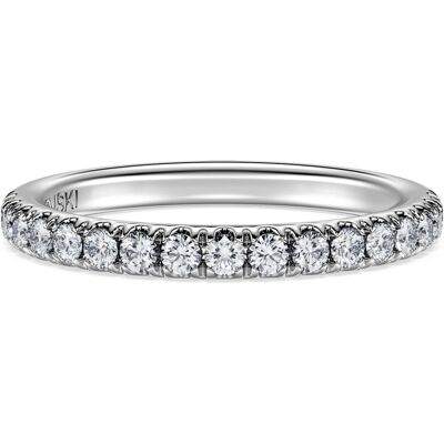 Swarovski Eternity Bandring, Im Labor gezüchtete Diamanten 0,4 ct tw, Runde Form, 18K Weißgold Unisex 55 Swarovski Eternity Bandring, Im Labor gezüchtete Diamanten 0,4 ct tw, Runde Form, 18K Weißgold Unisex 55