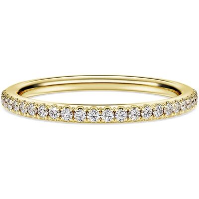 Swarovski Eternity Bandring, Im Labor gezüchtete Diamanten 0,2 ct tw, Runde Form, 18K Gelbgold Unisex 52 Swarovski Eternity Bandring, Im Labor gezüchtete Diamanten 0,2 ct tw, Runde Form, 18K Gelbgold Unisex 52