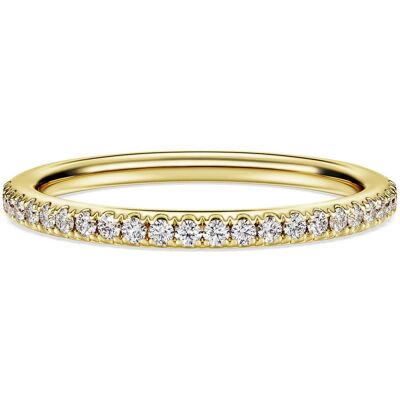 Swarovski Eternity Bandring, Im Labor gezüchtete Diamanten 0,2 ct tw, Runde Form, 18K Gelbgold Unisex 55 Swarovski Eternity Bandring, Im Labor gezüchtete Diamanten 0,2 ct tw, Runde Form, 18K Gelbgold Unisex 55