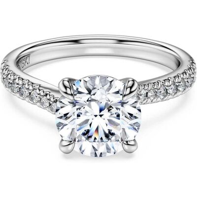 Swarovski Eternity Solitärring, Im Labor gezüchtete Diamanten 2,25 ct tw, Runde Form, 18K Weißgold Unisex 58 Swarovski Eternity Solitärring, Im Labor gezüchtete Diamanten 2,25 ct tw, Runde Form, 18K Weißgold Unisex 58