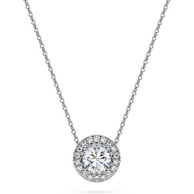 Swarovski Eternity Strahlenkranz Solitär-Anhänger, Im Labor gezüchtete Diamanten 0,59 ct tw, Runde Form, 18K Weißgold Unisex OS Swarovski Eternity Strahlenkranz Solitär-Anhänger, Im Labor gezüchtete Diamanten 0,59 ct tw, Runde Form, 18K Weißgold Unisex OS