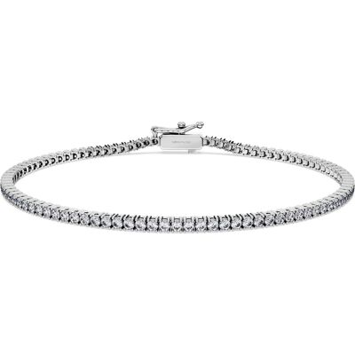 Swarovski Eternity Tennis Armband, Im Labor gezüchtete Diamanten 1,5 ct tw, Runde Form, 18K Weißgold Unisex L Swarovski Eternity Tennis Armband, Im Labor gezüchtete Diamanten 1,5 ct tw, Runde Form, 18K Weißgold Unisex L