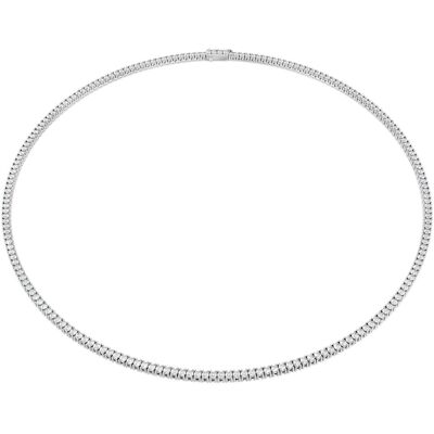 Swarovski Eternity Halskette, Im Labor gezüchtete Diamanten 7 ct tw, Runde Form, 18K Weißgold Unisex L Swarovski Eternity Halskette, Im Labor gezüchtete Diamanten 7 ct tw, Runde Form, 18K Weißgold Unisex L