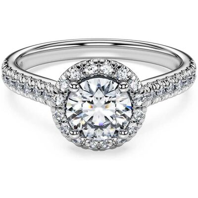 Swarovski Eternity Strahlenkranz-Solitärring, Im Labor gezüchtete Diamanten 1,33 ct tw, Runde Form, 18K Weißgold Unisex 60 Swarovski Eternity Strahlenkranz-Solitärring, Im Labor gezüchtete Diamanten 1,33 ct tw, Runde Form, 18K Weißgold Unisex 60