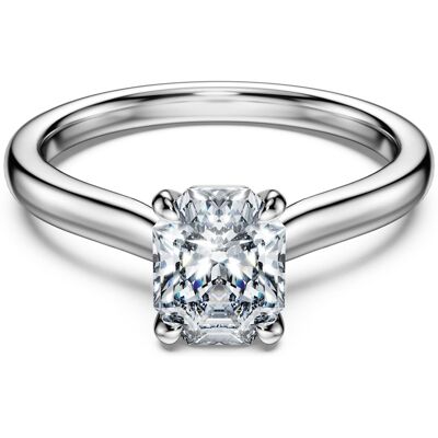 Swarovski Eternity Solitärring, Im Labor gezüchtete Diamanten 1 ct tw, Achteckform, 18K Weißgold Unisex 50 Swarovski Eternity Solitärring, Im Labor gezüchtete Diamanten 1 ct tw, Achteckform, 18K Weißgold Unisex 50