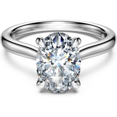 Swarovski Eternity Solitärring, Im Labor gezüchtete Diamanten 2 ct tw, Ovale Form, 18K Weißgold Unisex 53 Swarovski Eternity Solitärring, Im Labor gezüchtete Diamanten 2 ct tw, Ovale Form, 18K Weißgold Unisex 53