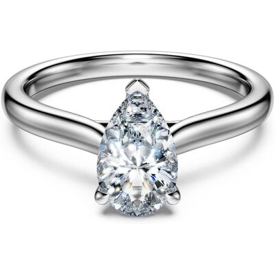 Swarovski Eternity Solitärring, Im Labor gezüchtete Diamanten 1 ct tw, Tropfenform, 18K Weißgold Unisex 48 Swarovski Eternity Solitärring, Im Labor gezüchtete Diamanten 1 ct tw, Tropfenform, 18K Weißgold Unisex 48