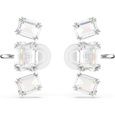 Swarovski Millenia Ohrclips, Oktagon-Schliff, Weiß, Rhodiniert Unisex OS Swarovski Millenia Ohrclips, Oktagon-Schliff, Weiß, Rhodiniert Unisex OS