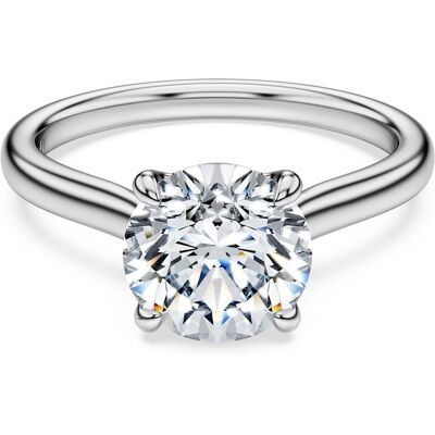 Swarovski Eternity Solitärring, Im Labor gezüchtete Diamanten 2 ct tw, Runde Form, 18K Weißgold Unisex 50 Swarovski Eternity Solitärring, Im Labor gezüchtete Diamanten 2 ct tw, Runde Form, 18K Weißgold Unisex 50
