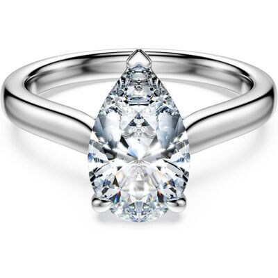 Swarovski Eternity Solitärring, Im Labor gezüchteter Diamanten 2 ct tw, Tropfenschliff, 18K Weißgold Unisex 52 Swarovski Eternity Solitärring, Im Labor gezüchteter Diamanten 2 ct tw, Tropfenschliff, 18K Weißgold Unisex 52
