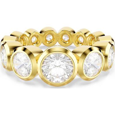 Swarovski Imber Ring, Gemischte Rundschliffe, Weiß, 18K Goldbeschichtet Unisex 52 Swarovski Imber Ring, Gemischte Rundschliffe, Weiß, 18K Goldbeschichtet Unisex 52