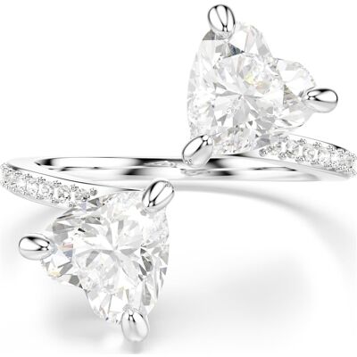 Swarovski Mesmera Offener Ring, Herzschliff, Pavé, Weiß, Rhodiniert Unisex 50 Swarovski Mesmera Offener Ring, Herzschliff, Pavé, Weiß, Rhodiniert Unisex 50
