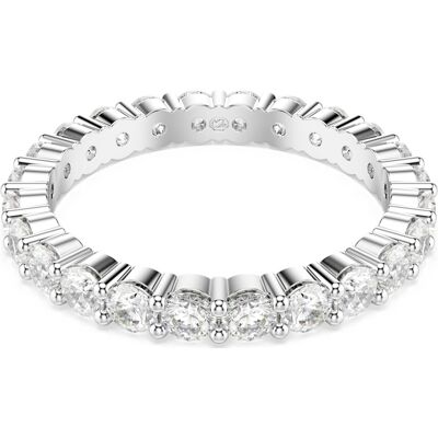 Swarovski Matrix Vittore Ring, Rundschliff, Weiß, Silberfarbenes Finish Unisex 48 Swarovski Matrix Vittore Ring, Rundschliff, Weiß, Silberfarbenes Finish Unisex 48