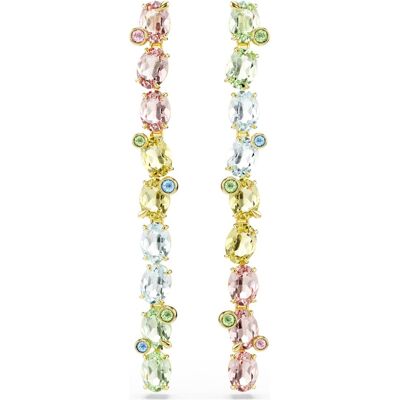 Swarovski Gema Drop-Ohrhänger, Asymmetrisches Design, Verschiedene Schliffe, Lang, Mehrfarbig, 18K Goldbeschichtet Unisex OS Swarovski Gema Drop-Ohrhänger, Asymmetrisches Design, Verschiedene Schliffe, Lang, Mehrfarbig, 18K Goldbeschichtet Unisex OS