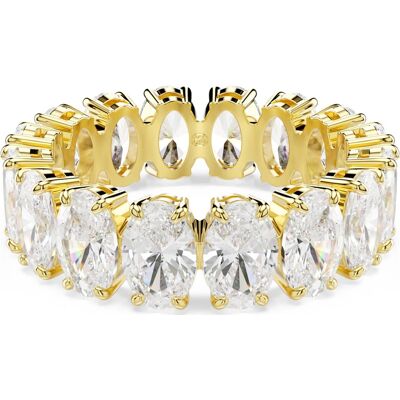 Swarovski Matrix Ring, Oval-Schliff, Weiß, 18K Goldbeschichtet Unisex 60 Swarovski Matrix Ring, Oval-Schliff, Weiß, 18K Goldbeschichtet Unisex 60