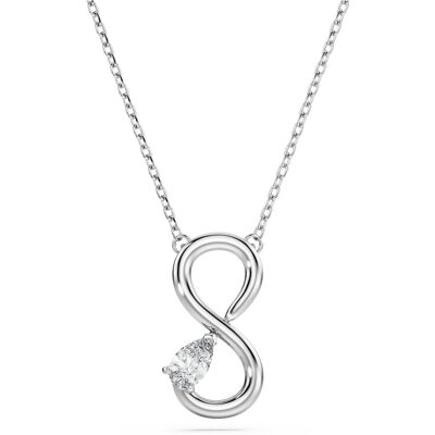 Swarovski Eternity Anhänger, Im Labor gezüchtete Diamanten 0,2 ct tw, Tropfenform, Unendlichkeit, 18K Weißgold Unisex OS Swarovski Eternity Anhänger, Im Labor gezüchtete Diamanten 0,2 ct tw, Tropfenform, Unendlichkeit, 18K Weißgold Unisex OS