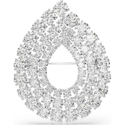 Swarovski Matrix Brosche, Rundschliff, Weiß, Rhodiniert Unisex OS Swarovski Matrix Brosche, Rundschliff, Weiß, Rhodiniert Unisex OS