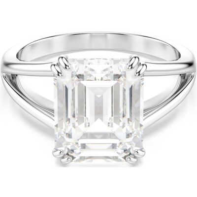 Swarovski Stilla Ring, Oktagon-Schliff, Weiß, Silberfarbenes Finish Unisex 60 Swarovski Stilla Ring, Oktagon-Schliff, Weiß, Silberfarbenes Finish Unisex 60