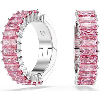 Swarovski Matrix Ohrspangen, Baguette-Schliff, Rosa, Rhodiniert Unisex OS Swarovski Matrix Ohrspangen, Baguette-Schliff, Rosa, Rhodiniert Unisex OS