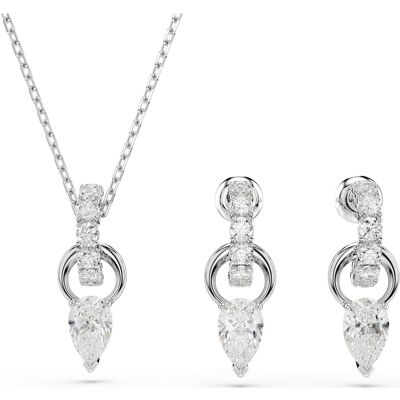 Swarovski Mesmera Set, Tropfenschliff, Rundschliff, Weiß, Rhodiniert Unisex OS Swarovski Mesmera Set, Tropfenschliff, Rundschliff, Weiß, Rhodiniert Unisex OS
