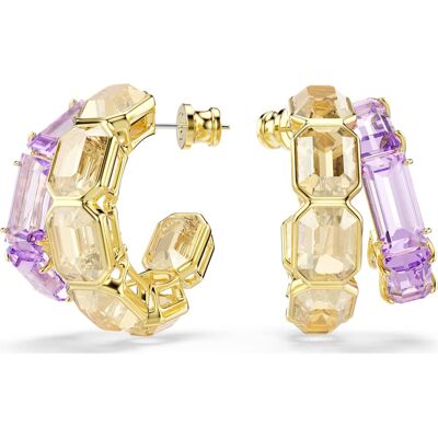 Swarovski Millenia Kreolen, Verschiedene Schliffe, Mehrfarbig, 18K Goldbeschichtet Unisex OS Swarovski Millenia Kreolen, Verschiedene Schliffe, Mehrfarbig, 18K Goldbeschichtet Unisex OS