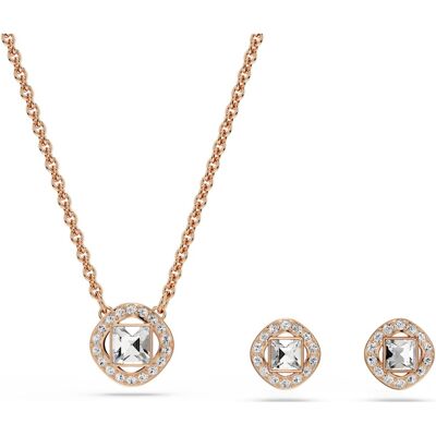 Swarovski Una Angelic Set, Rundschliff, Weiß, 18K Roségoldbeschichtet Unisex OS Swarovski Una Angelic Set, Rundschliff, Weiß, 18K Roségoldbeschichtet Unisex OS