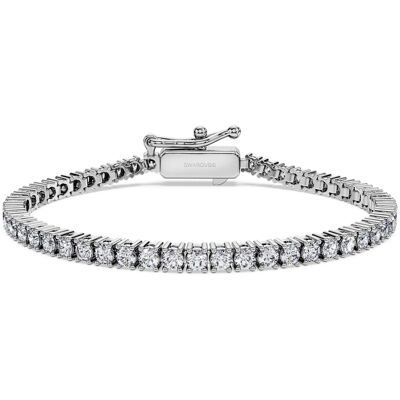Swarovski Eternity Tennis Armband, Im Labor gezüchtete Diamanten 3 ct tw, Runde Form, 18K Weißgold Unisex XL Swarovski Eternity Tennis Armband, Im Labor gezüchtete Diamanten 3 ct tw, Runde Form, 18K Weißgold Unisex XL