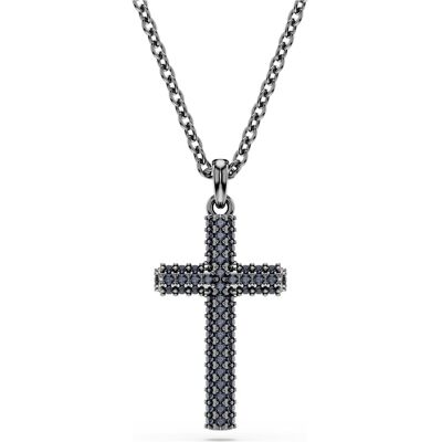 Swarovski Insigne Anhänger, Kreuz, Grau, Rutheniert Unisex OS Swarovski Insigne Anhänger, Kreuz, Grau, Rutheniert Unisex OS