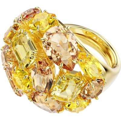 Swarovski Gema Cocktailring, Verschiedene Schliffe, Gelb, 18K Goldbeschichtet Unisex 50-55 Swarovski Gema Cocktailring, Verschiedene Schliffe, Gelb, 18K Goldbeschichtet Unisex 50-55
